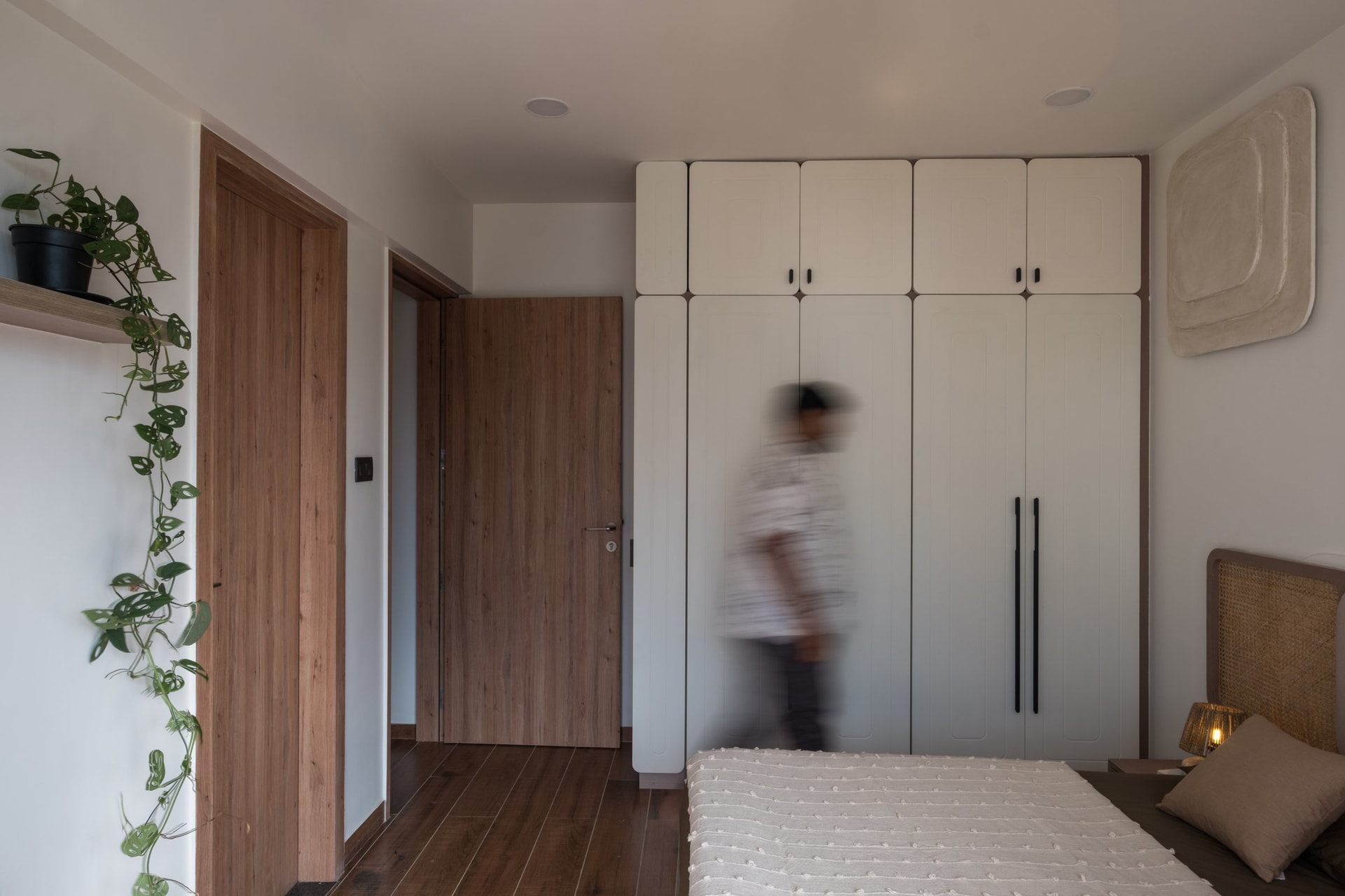 The passage between bedrooms, treated with the same care as the rooms themselves