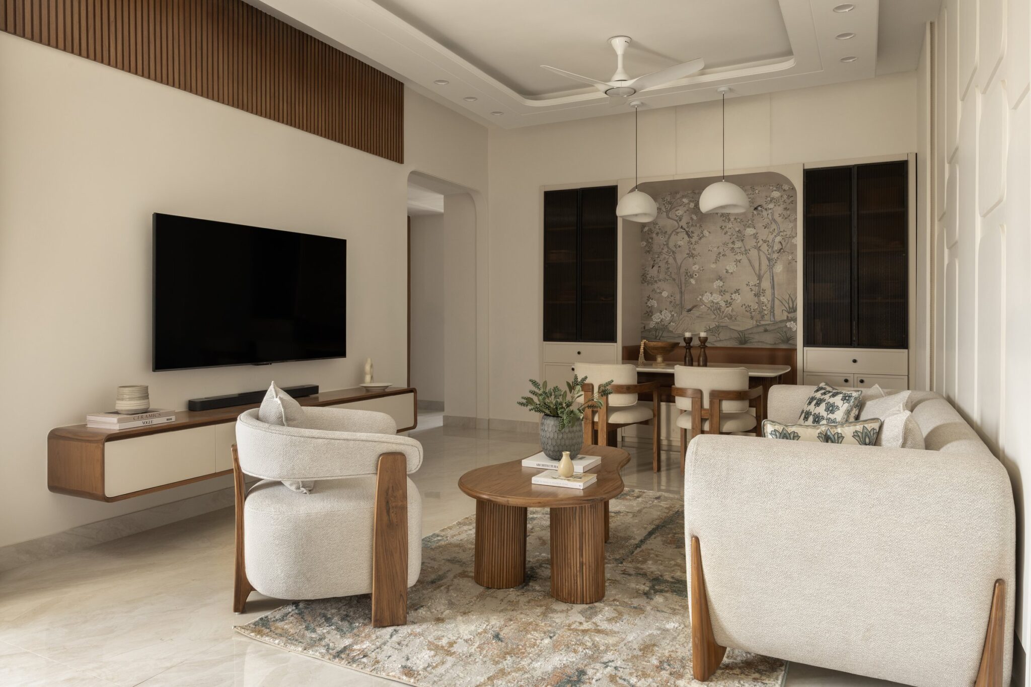 Contour House: A Gurgaon Apartment Where Softness Becomes a Design Language — Introspecs Design Studio, Ireo Uptown, Gurgaon, India