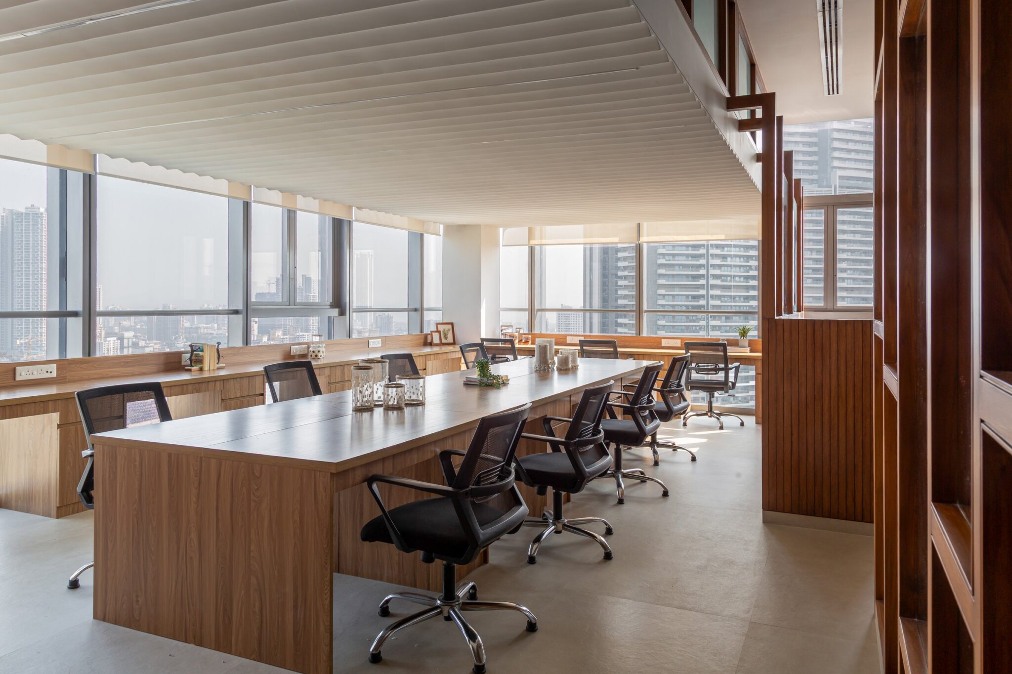 The Loom Loft: A Mahalaxmi Office Where Warmth Tempers the Industrial Shell — Gruham by Tejal, Mahalaxmi, Mumbai
