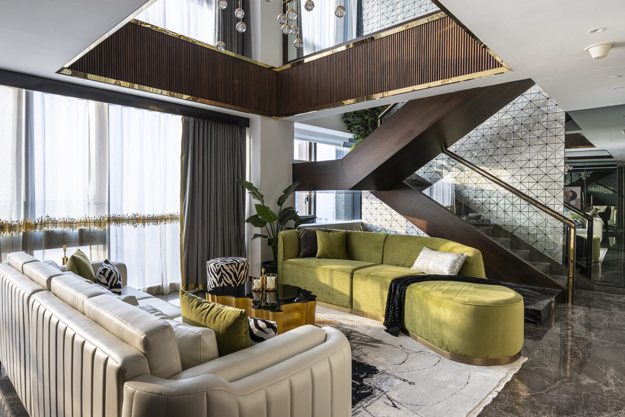 Experience the epitome of luxury living in this 2,860 Sqft Penthouse in Mumbai’s Trump Tower – Designed by Design Office Associates — interior design by Design Office Associates in Trump Tower , Mumbai