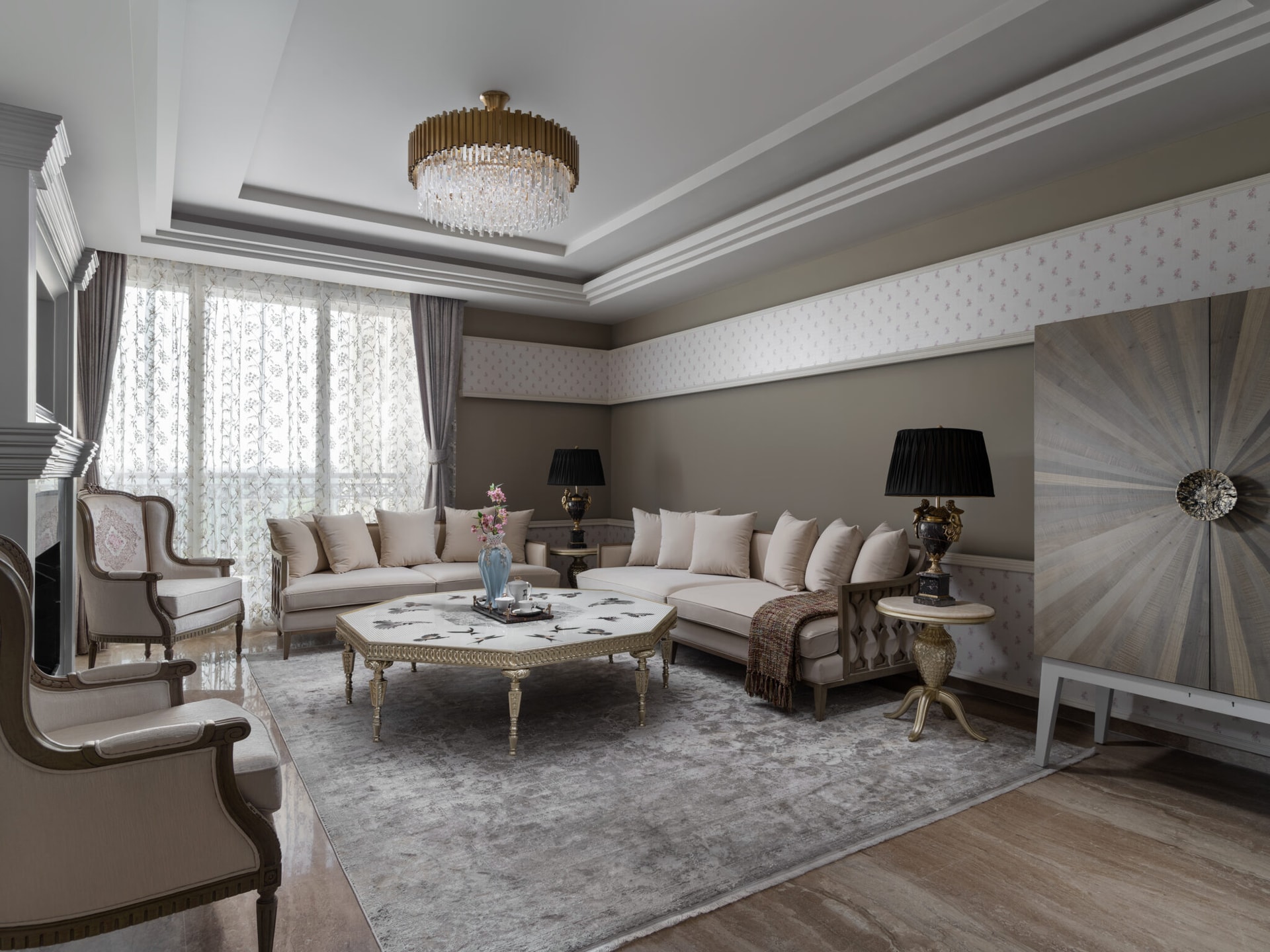 Leading design house Rosabagh reinterprets the classical and the modern in this 4,000 square feet Ibiza Town home in Surajkund — interior design by Rosabagh in Ibiza Town, Surajkund