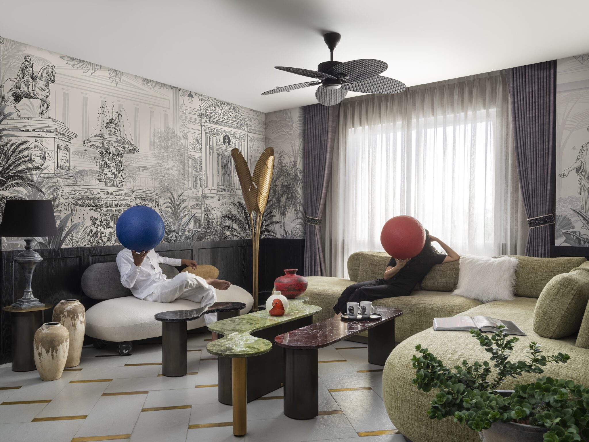 The Enigmatic Aura of Keerthi Tummala’s ‘LUNA’: A multilayered city apartment blending timeless Yin Yang principles and contemporary Living — interior design by Sage Living Home And Decor in Hyderabad