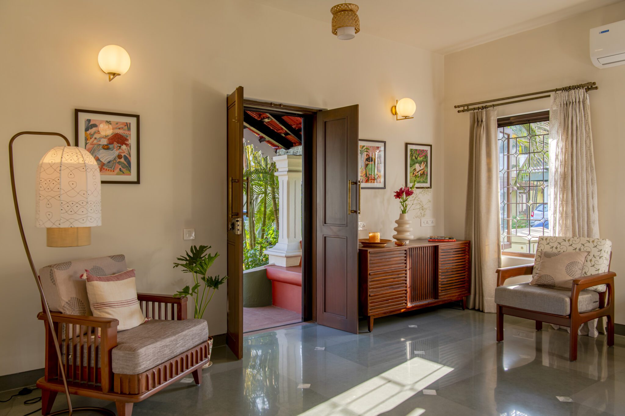 Integration and Quietude: A Villa in Goa Reimagined by Siddharth Singh & Sukhmani Brar of Design Pendulum — interior design by Design Pendulum (https://www.designpendulum.com/) in Parra, Goa