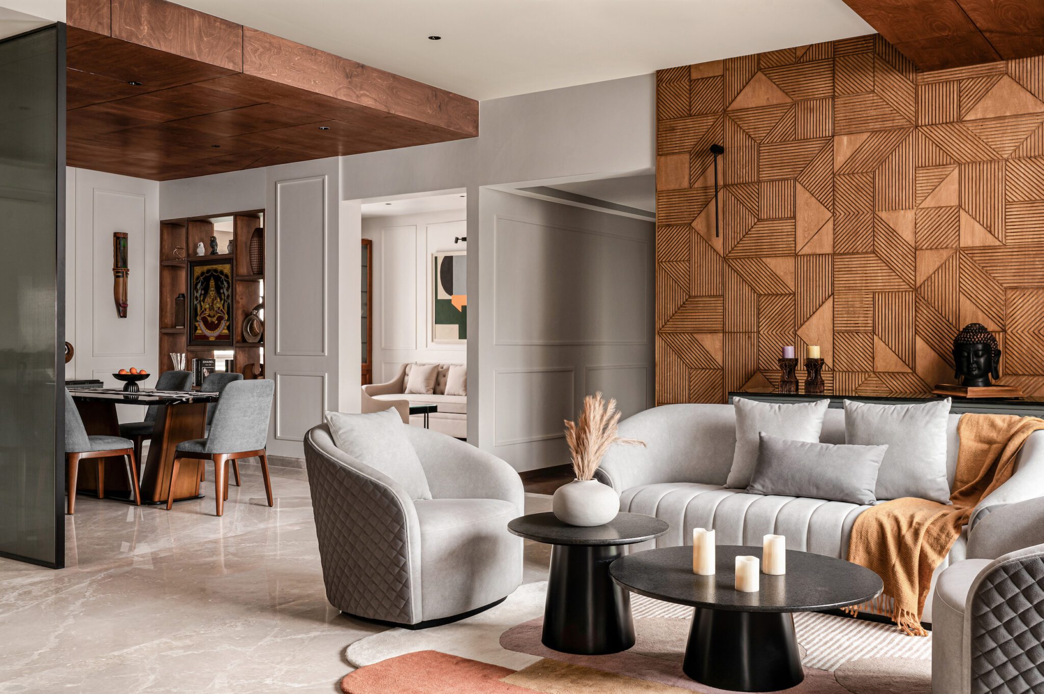 Sangama: A Confluence of Colonial Elegance and Modern Design — interior design by DPLJ Design Studio in Bangalore