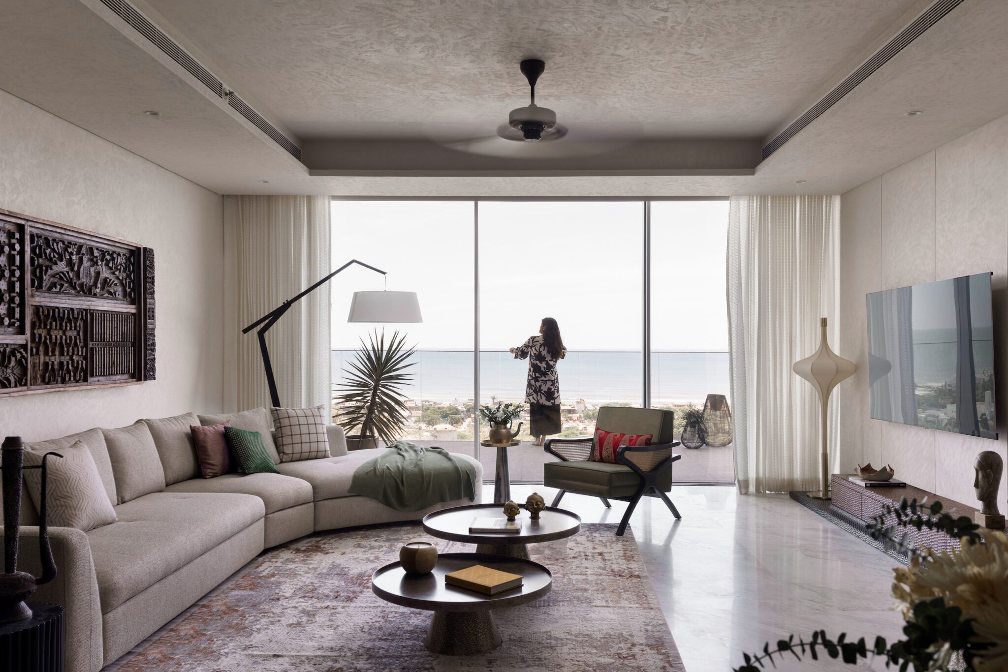 Where Ocean Serenity Meets Heritage-Rich Design and Coastal Luxury: Palindrome Spaces’ 5,000-Square-Foot Chennai Penthouse — interior design by featured studio in India