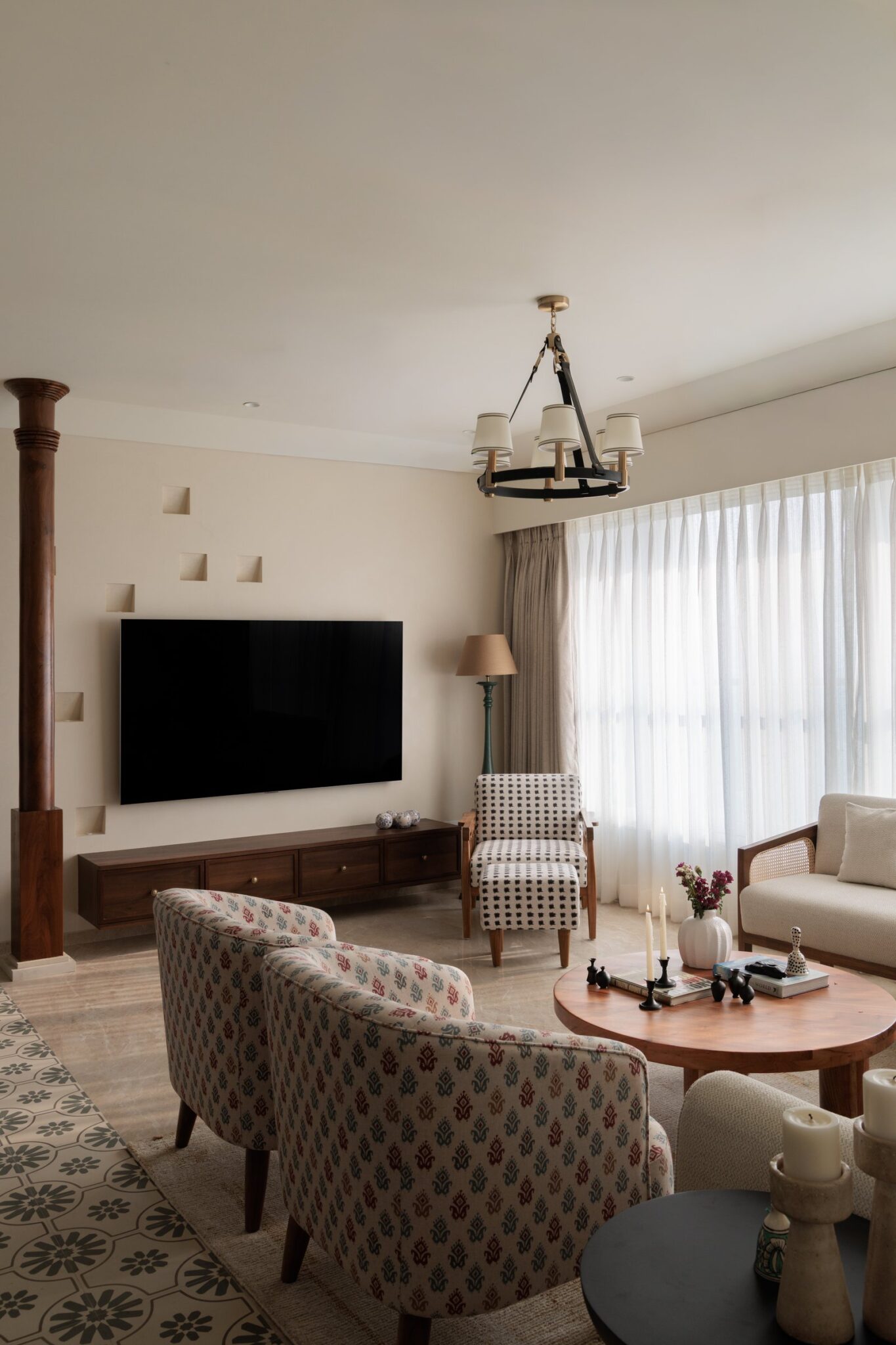 The Chequered Arch: A Mumbai Home Where Craft Memory and Contemporary Living Share a Roof — interior design by CanvasInc Architecture | Interiors in Kandivali West, Mumbai, Maharashtra