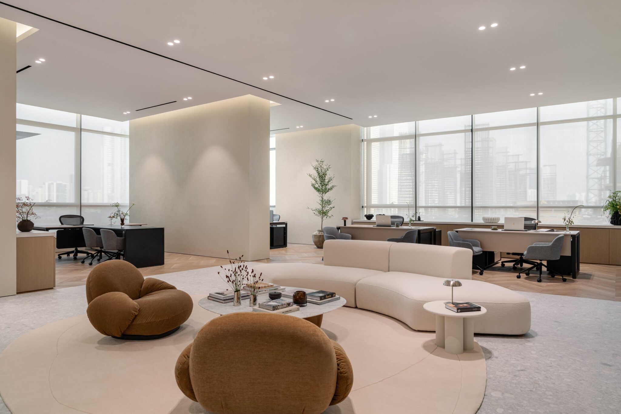 Al Thuriah Group Sales Office: Where Corporate Precision Learns the Language of Hospitality — interior design by AHI Interiors in India