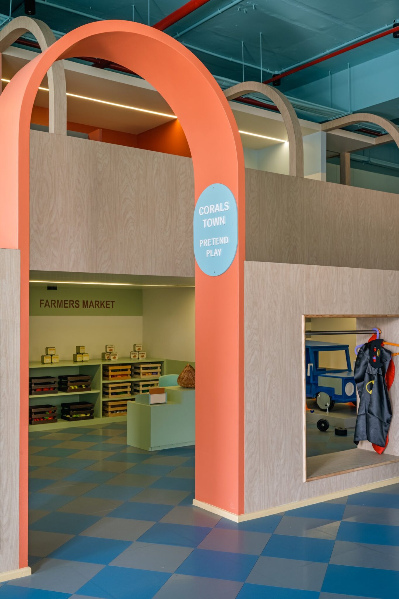 Corals, the Children’s Club: A Coral-Hued Town Built for the Imagination of a Child — one/079 design studio, Ahmedabad, Gujarat