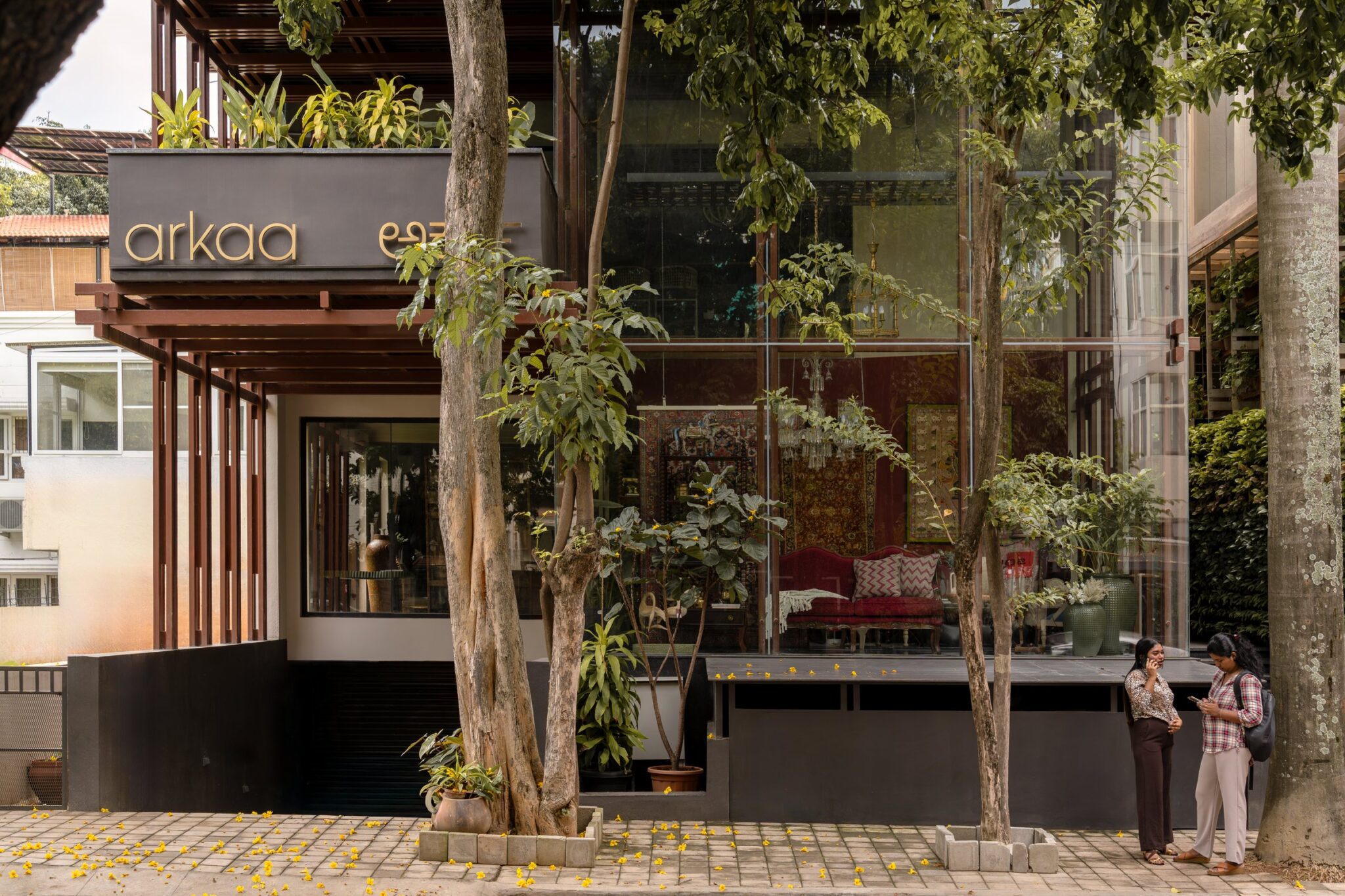 Brick on Sticks: A Bengaluru Building That Argues Through Joinery — interior design by Dot Bot Studio in Domlur, Indiranagar, Bengaluru, India