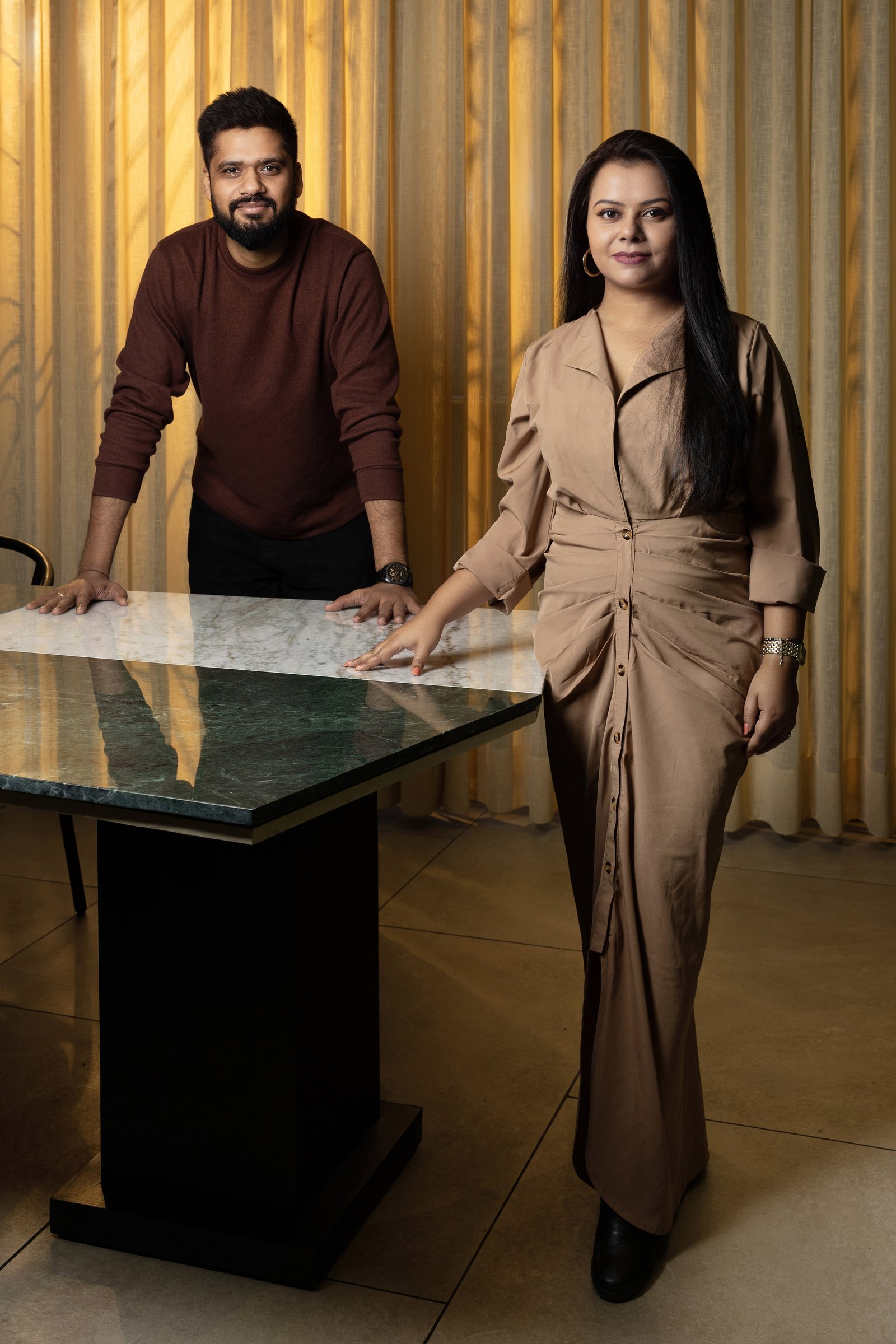 Poulomi Dhar and Jatin Gupta of Design Ethics Studio, principals of the project