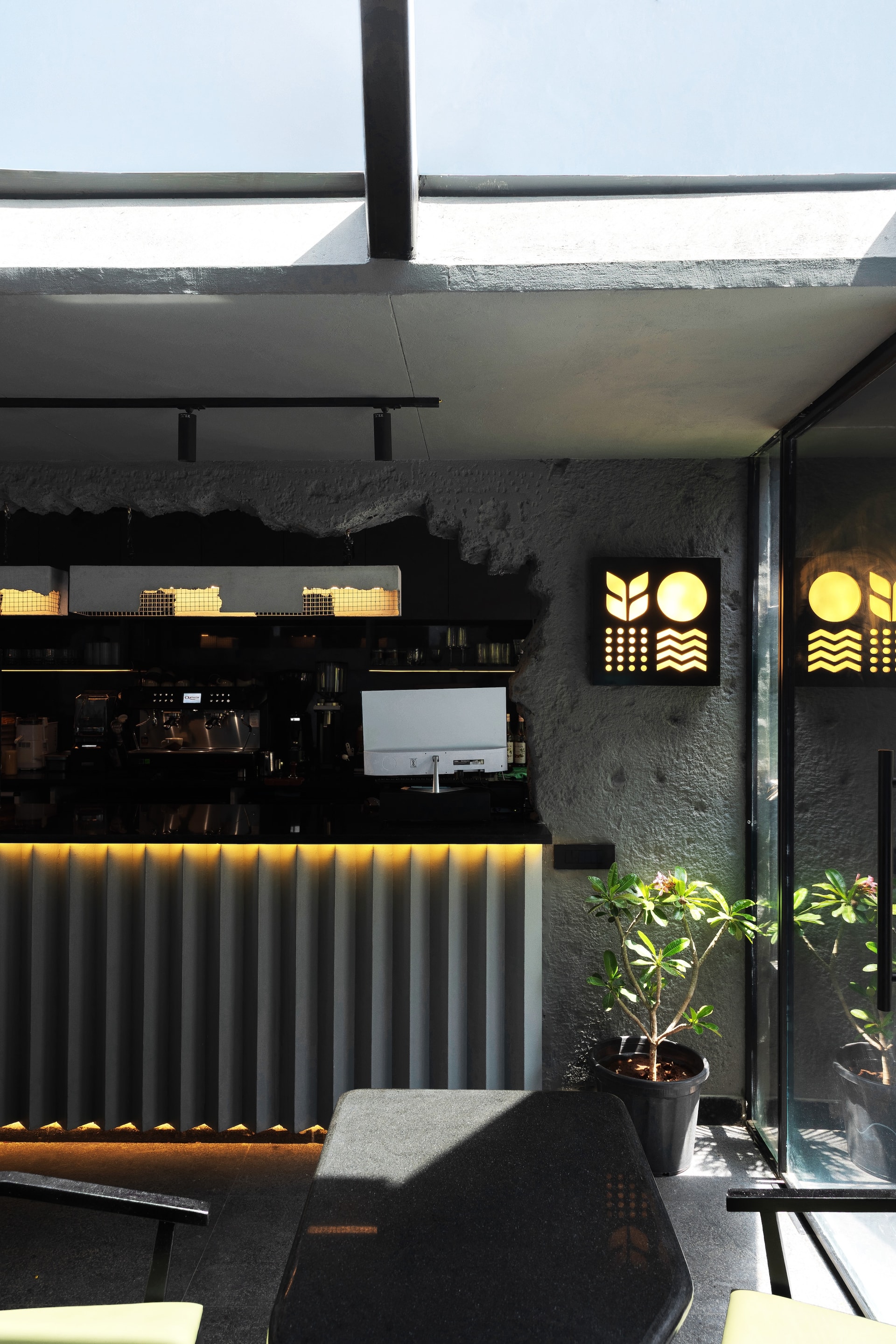 Interior view 6 — Carbon Coffee: A Monochromatic Café Rooted in Material Expression