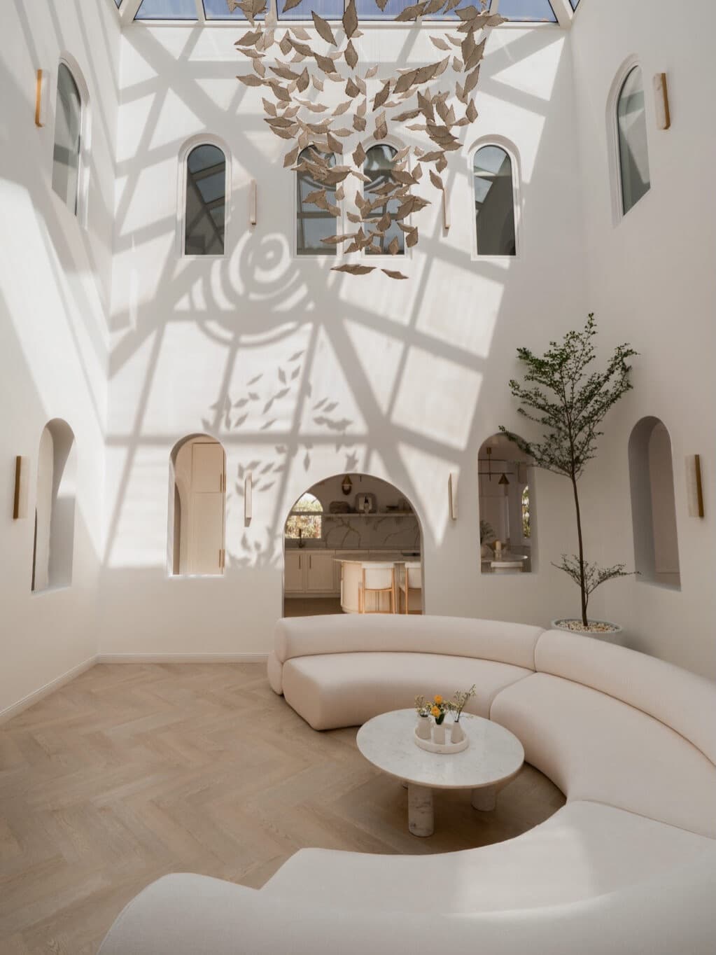 Designed by @doratokaidesigns , The White Arcade is a complete transformation of a 675 sq. m. Spanish style villa in Dub…