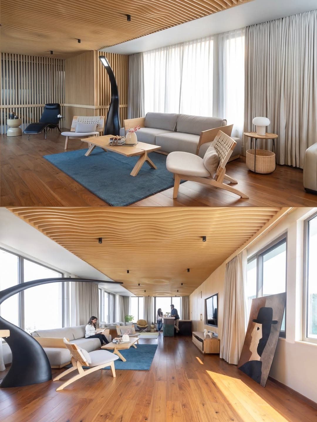 Within a compact 1,200 sq. ft. footprint in Hyderabad, Flowing Horizons reimagines the contemporary hospitality lounge a…